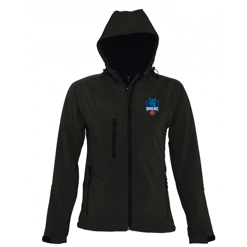 Softshell à capuche femme