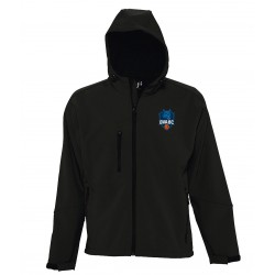 Softshell à capuche homme
