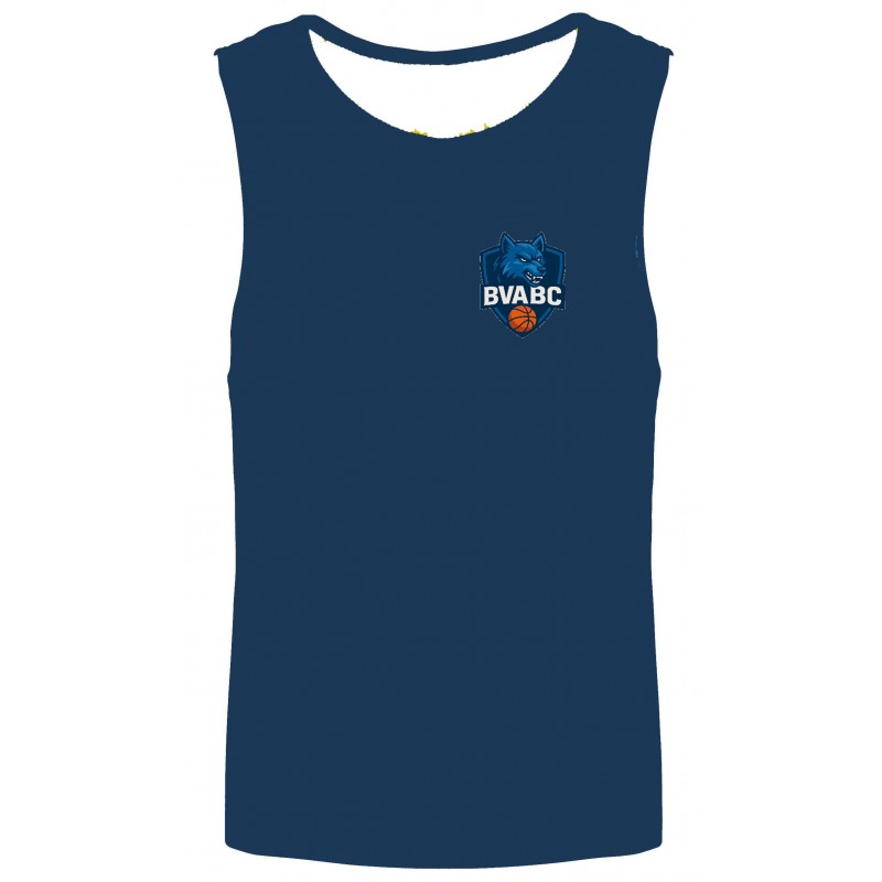 Chasuble réversible marine et blanc adulte